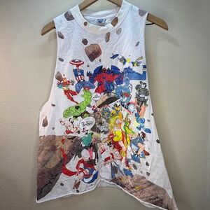 Bootleg Fashun Marvel vs Capcom Sleeveless Graphic T‎ Shirt Men Large Vintage